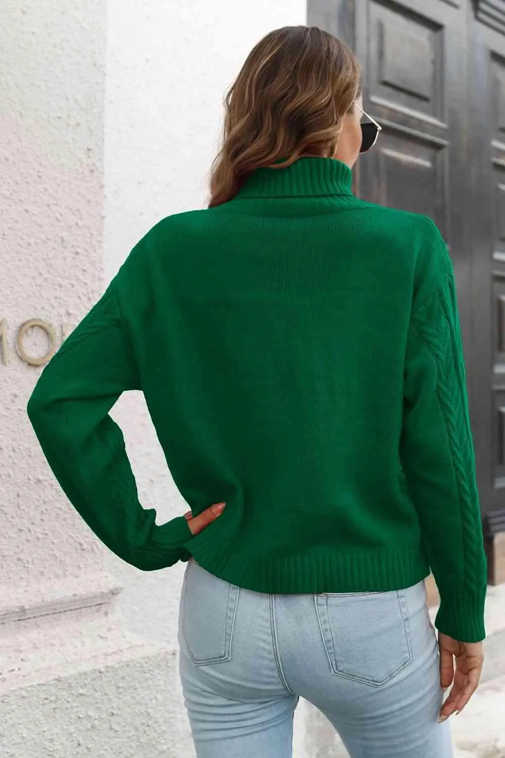 Winter Staple Crew Neck Knit Turtleneck Sweater