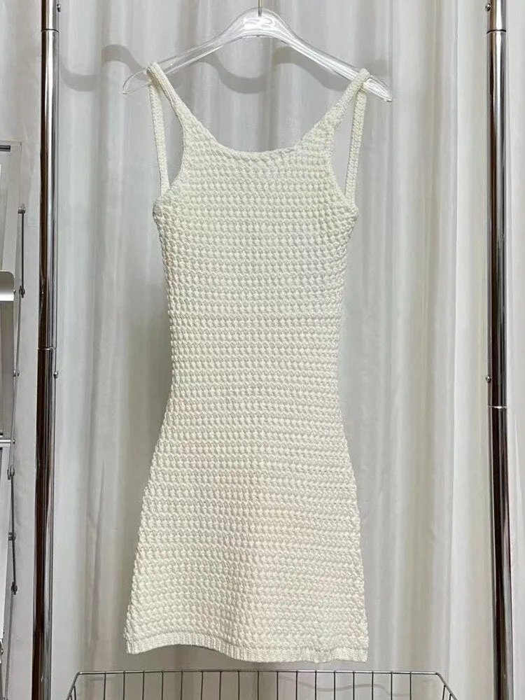 Women Vestidos Slim Robe Knitting Short Dress