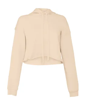 Womens cropped fleece hoodie | Heather Dust
