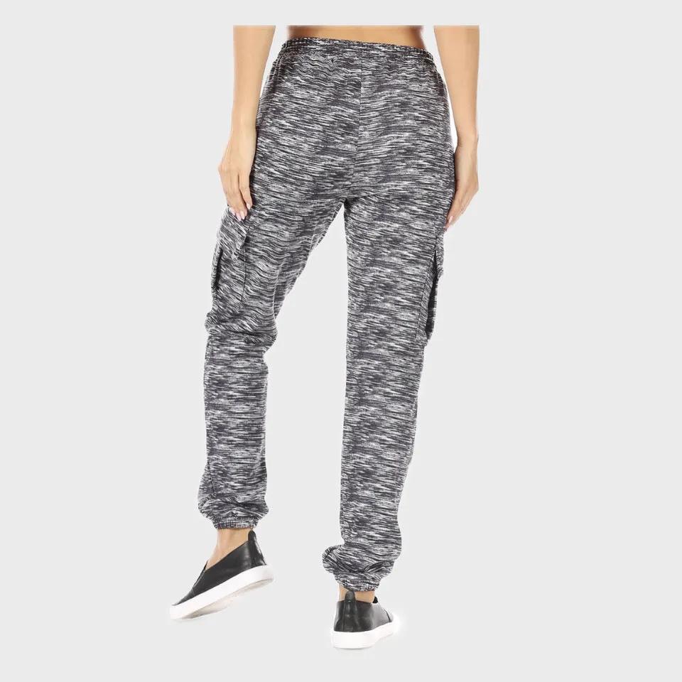 Womens Jogger Pants High Waisted Warm Fleece Lined Drawstring Cargo Pockets