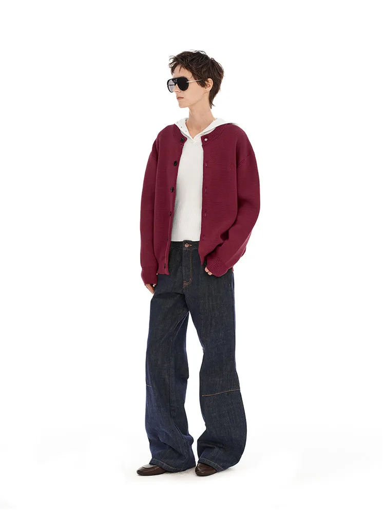 Wool knitted cardigan