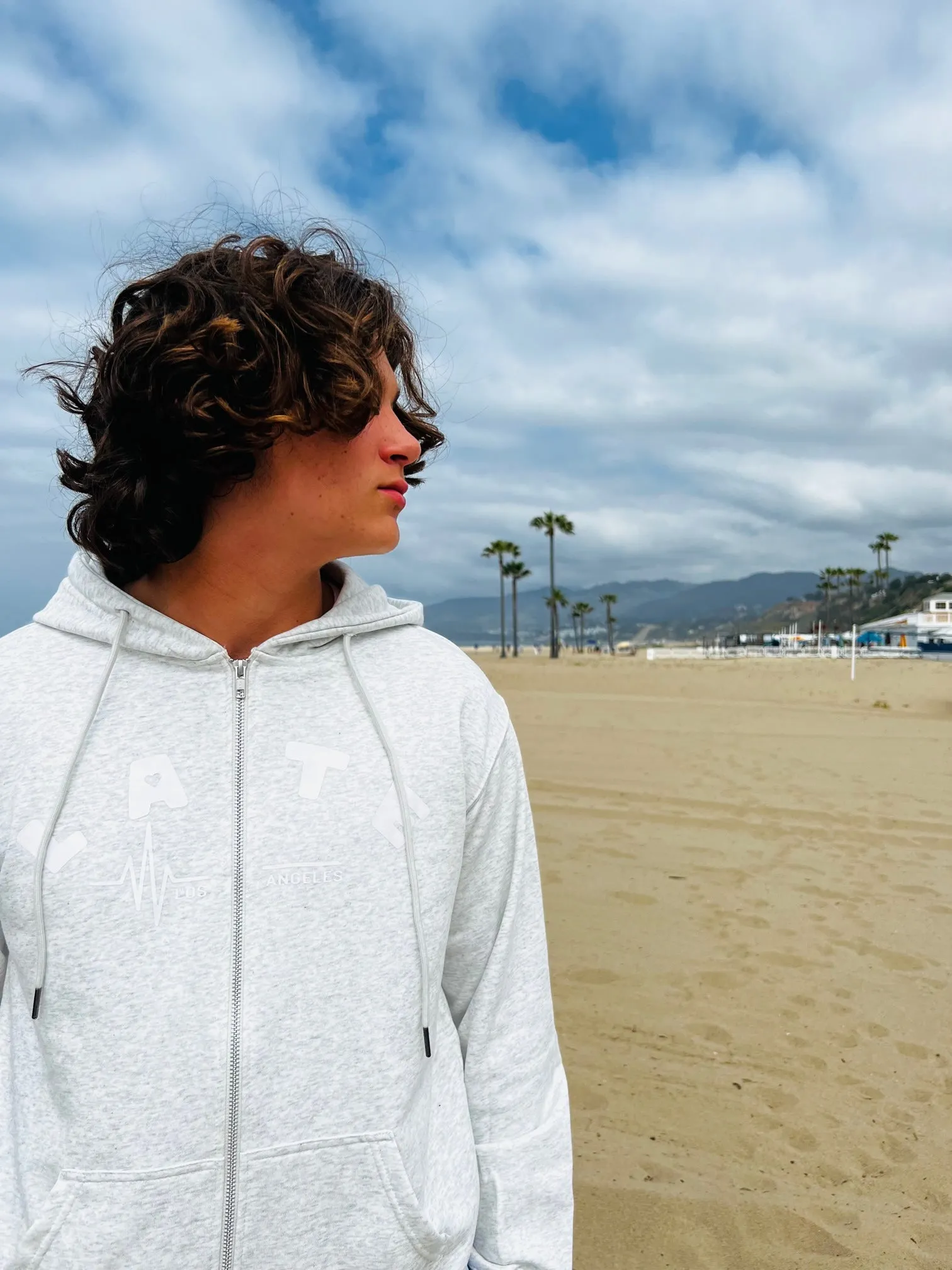 Wyatt Unisex Zip Hoodie (Grey)