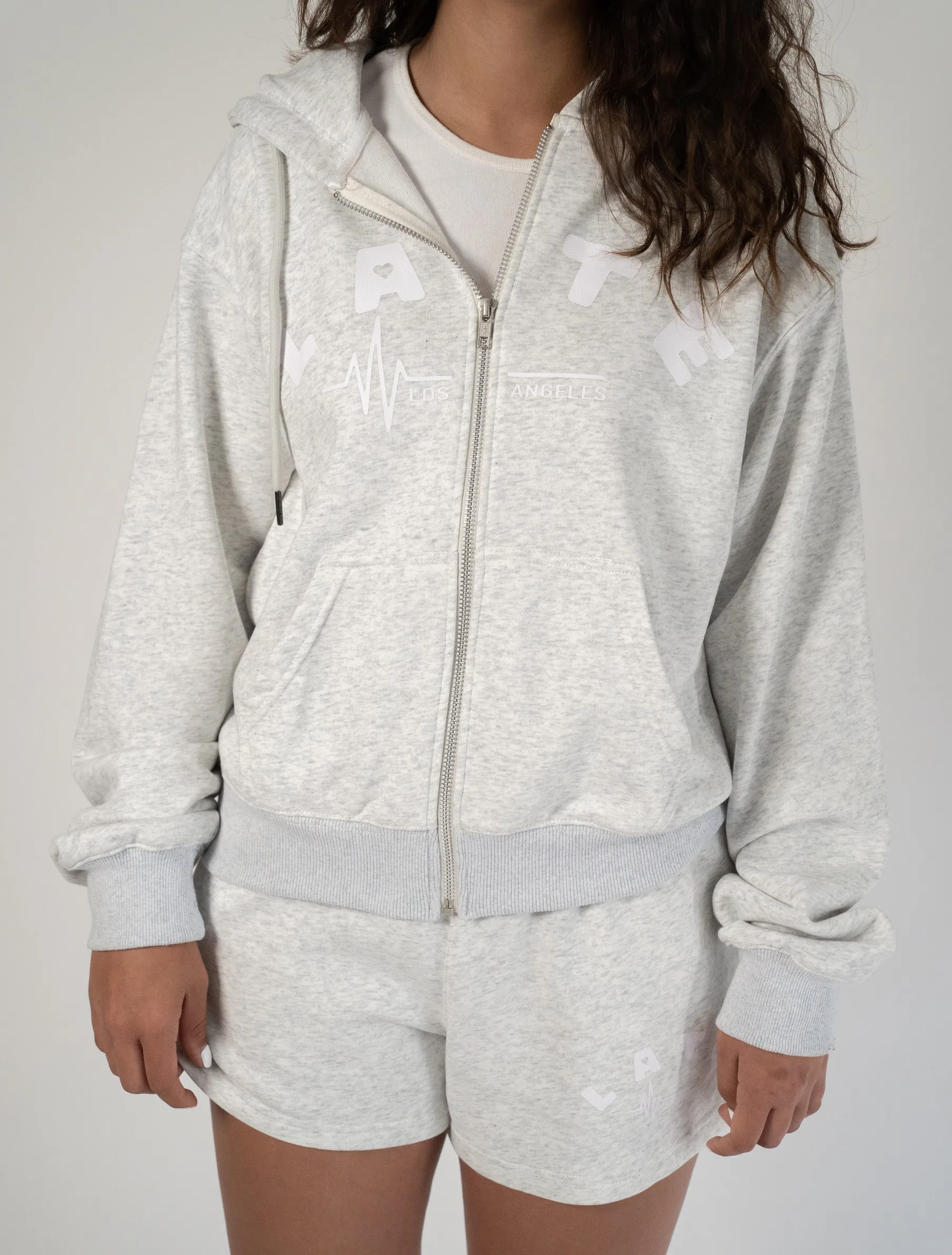 Wyatt Unisex Zip Hoodie (Grey)