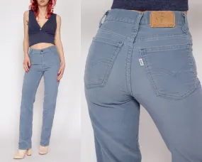 XS 70s Levi's Blue Corduroy Mid Rise Pants