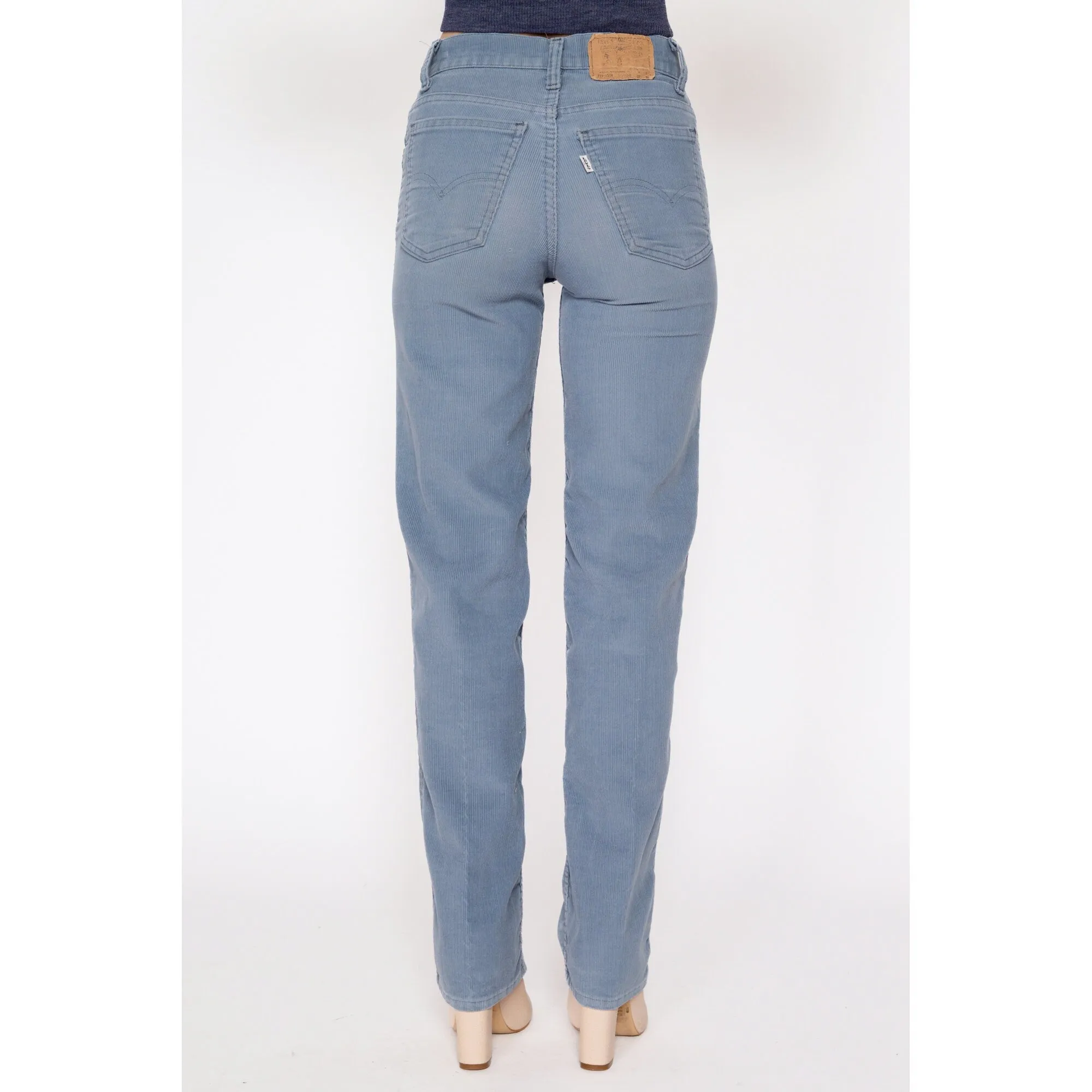 XS 70s Levi's Blue Corduroy Mid Rise Pants