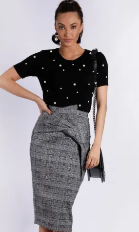 YW1728SS Vintage Inspired Tweed Pencil Skirt (Pack)