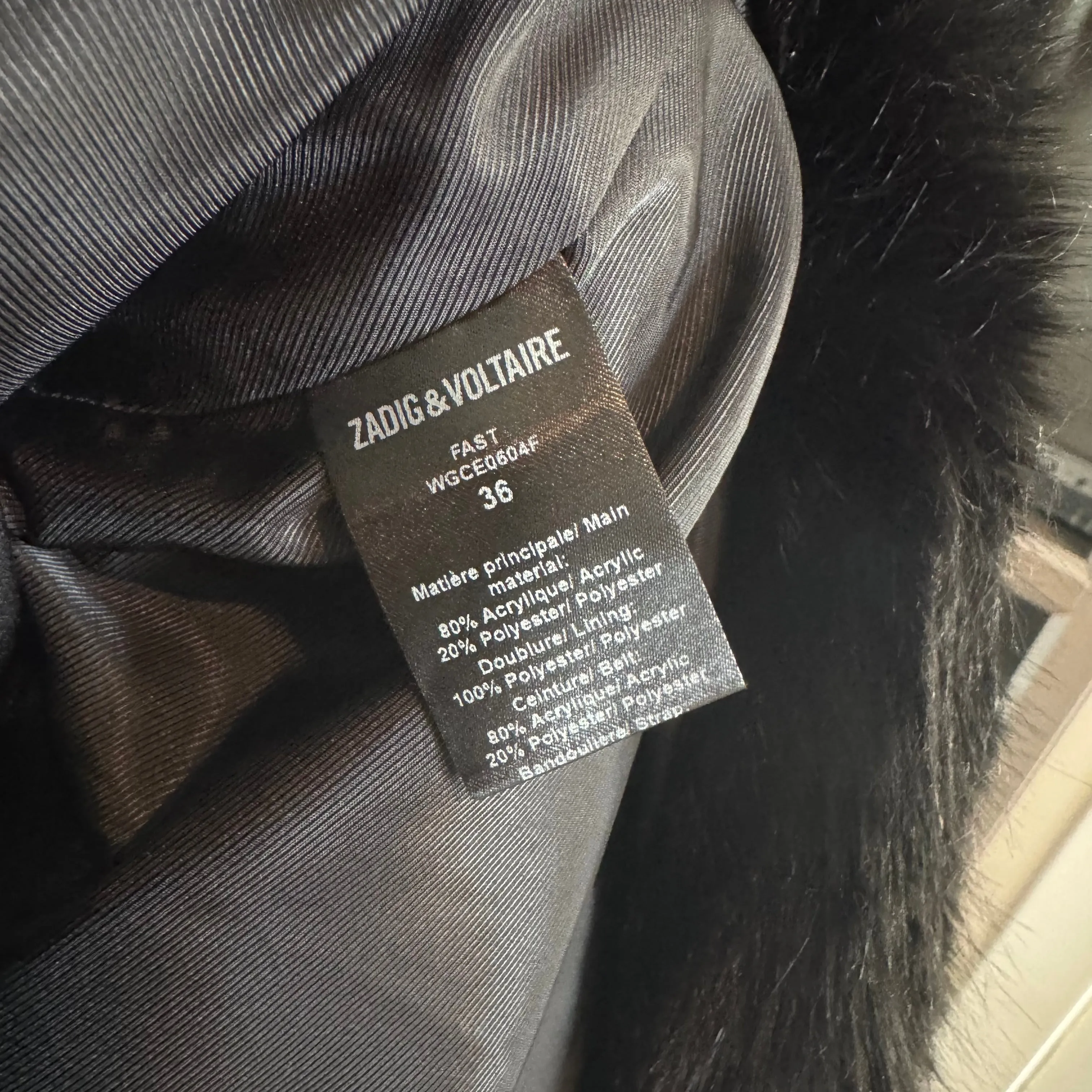 Zadig & Voltaire Faux Fur Coat